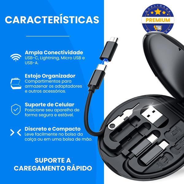 Imagem de Adaptador Tipo C Usb Com Caixa Apoio Celular Multiuso Top