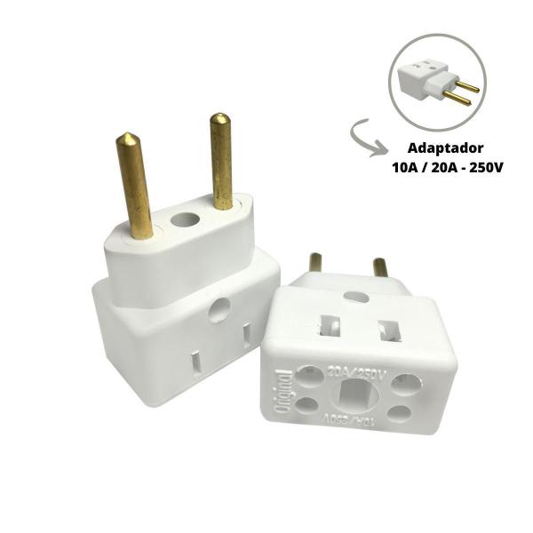 Imagem de Adaptador Tomada Benjamim Bob Original 10A/20A/250V C/10Un