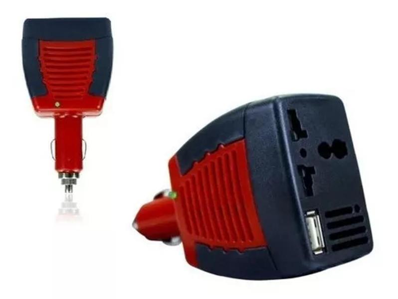 Imagem de Adaptador Tomada Carro 12v P/110v Usb Veicular Para Notebook