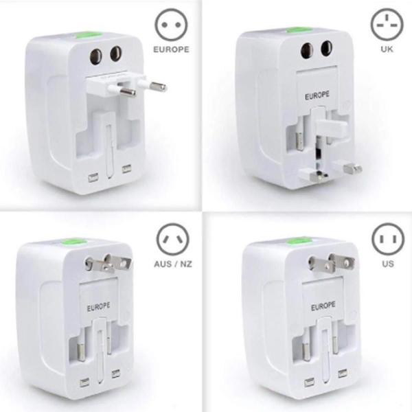 Imagem de Adaptador Tomada Londres Toda Europa Viagem 110V 220V 2 Unid