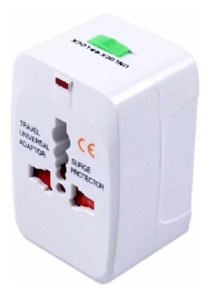 Imagem de Adaptador tomada universal p/ viagem internacional 110v / 220v