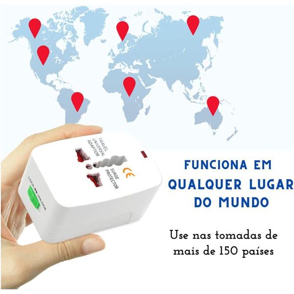 Imagem de Adaptador Tomada Universal Padrão 150 Países Bivolt