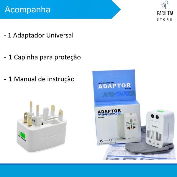 Imagem de Adaptador Tomada Universal  Viagem Internacional - 150 paises