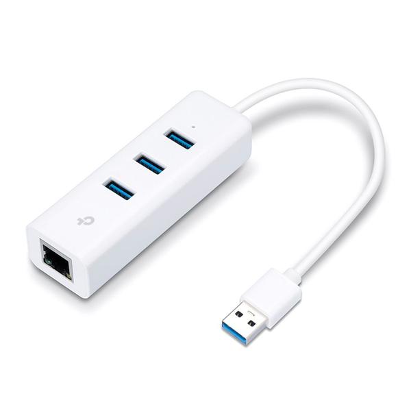 Imagem de Adaptador tp-link ue330 ethernet rj45 gigabit hub usb 3.0