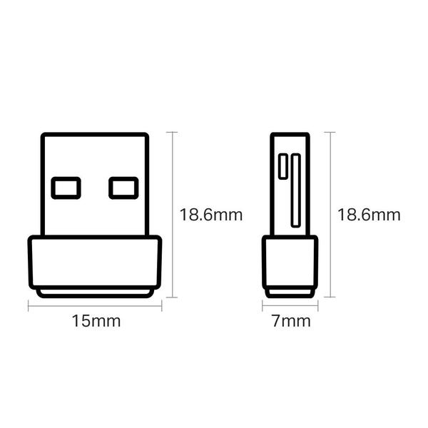 Imagem de Adaptador TP-LINK USB Wireless ARCHER T2U Nano AC600