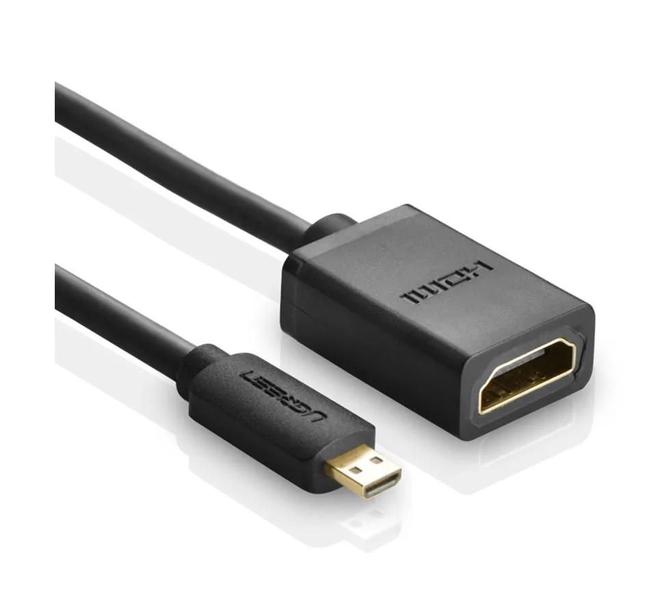 Imagem de Adaptador Ugreen Micro HDMI para HDMI Fêmea 22CM - Preto