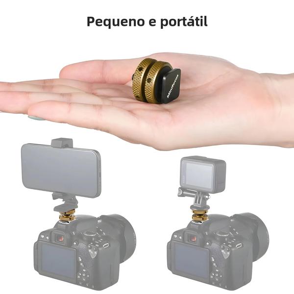 Adaptador Universal de Sapata para Câmera DSLR e Sem Espelho - 1/4-20 e 3/8 Imagem de Adaptador Universal de Sapata para Câmera DSLR e Sem Espelho - 1/4-20 e 3/8