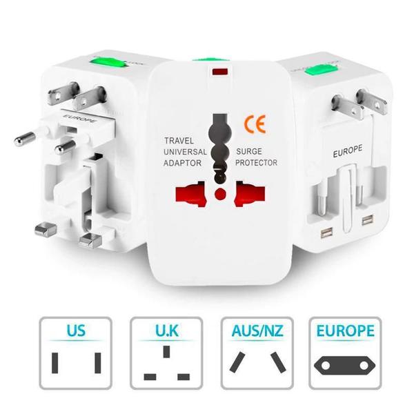 Imagem de Adaptador Universal Tomada Internacional Viagem Padrão