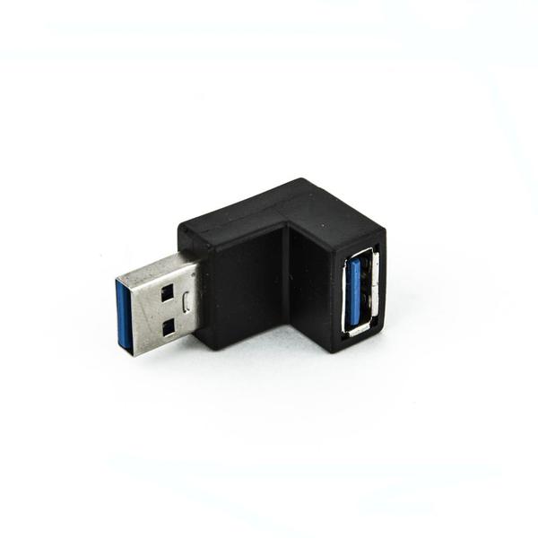 Imagem de Adaptador USB 3.0 Macho Fêmea 90 Graus