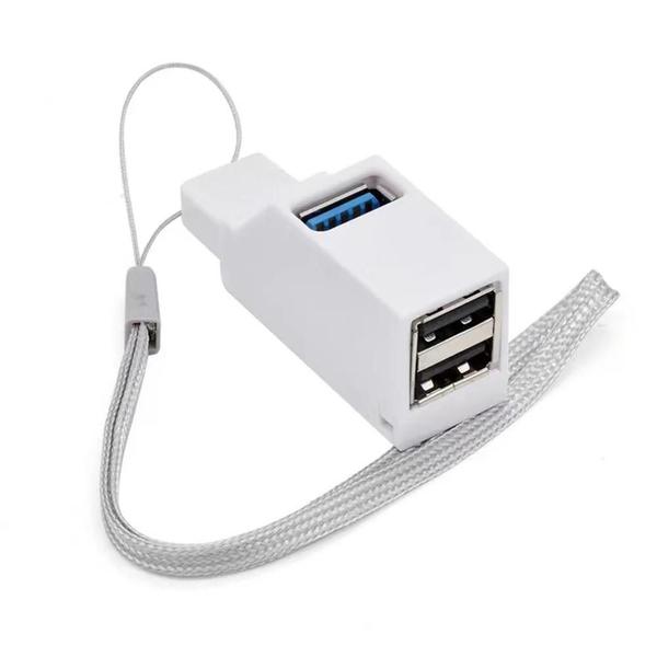 Imagem de Adaptador USB 3.0 para 3 Portas - Hub Mini para PC e Laptop