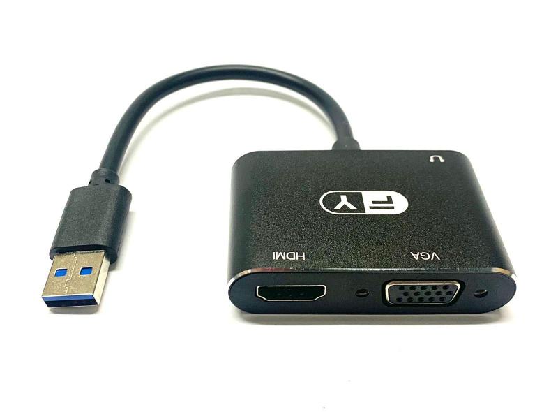 Imagem de Adaptador Usb 3.0 Para Hdmi Vga Multi-Display 2 Em 1