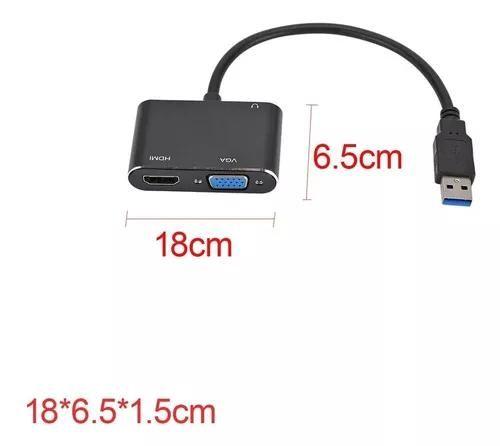 Imagem de Adaptador Usb 3.0 Para Hdmi Vga Video 1080p - Windows 7 8 10 FY-730