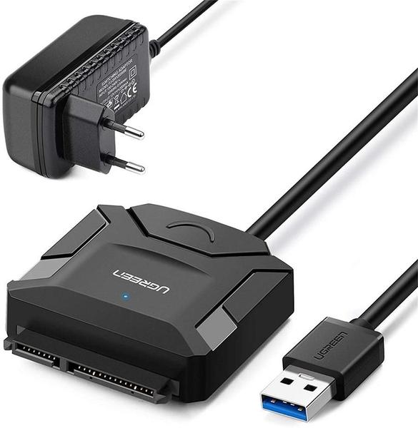 Imagem de Adaptador USB 3.0 para SATA 3.5  2.5 Preto  Ugreen