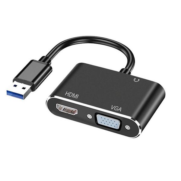 Imagem de Adaptador USB 3.0 para VGA e HDMI