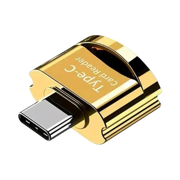 Imagem de Adaptador USB 3.0 Tipo C para iPhone, Samsung e Xiaomi - Leitor de Cartões Mini e Micro