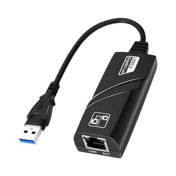 Imagem de Adaptador USB 3.0 TypeC Para RJ45 Ethernet Placa De Rede 10/100/1000Mbps Para PC Macbook Windows