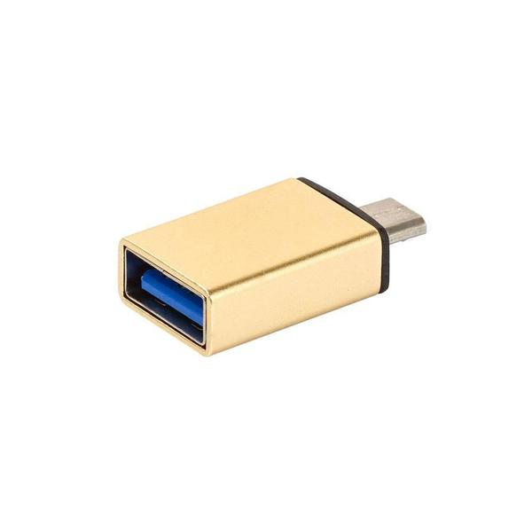 Imagem de Adaptador Usb Android Com Função Otg - Dourado