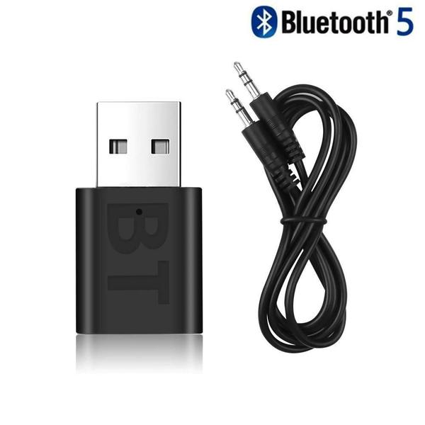 Imagem de Adaptador Usb Bluetooth 5.0 Receptor Musica P2 Automotivo