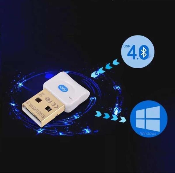 Imagem de Adaptador Usb Bluetooth Csr 4.0 Dongle Pronta