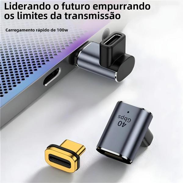 Imagem de Adaptador USB-C 100W 40Gbps com OTG - Transferência de Dados Rápida (USB 4.0)