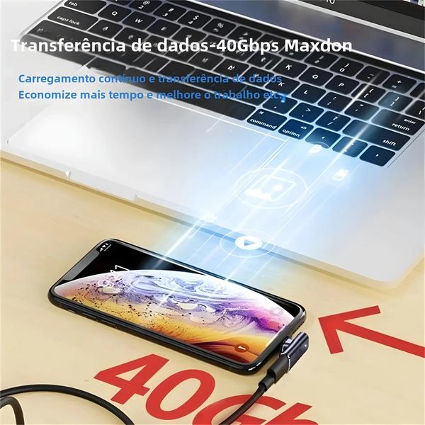 Imagem de Adaptador USB-C 100W 40Gbps com OTG - Transferência de Dados Rápida (USB 4.0)