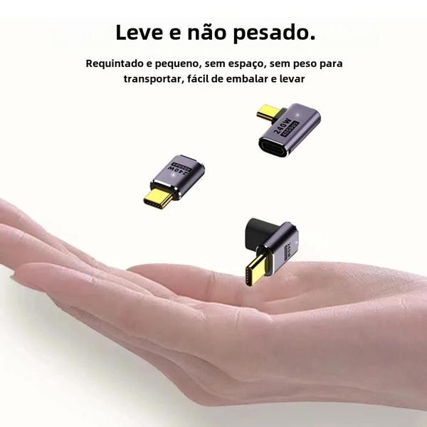 Imagem de Adaptador USB-C 240W (5A) com OTG - Carregamento Rápido USB4.0 (40Gbps, 8K@60Hz)