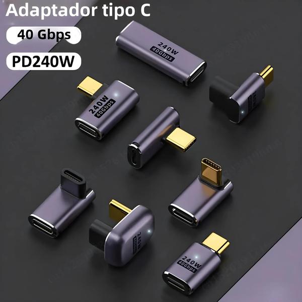 Imagem de Adaptador USB-C 240W (5A) com OTG - Carregamento Rápido USB4.0 (40Gbps, 8K@60Hz)