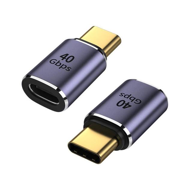 Imagem de Adaptador USB-C 4.0 40gbps Macho para Fêmea Áudio Vídeo