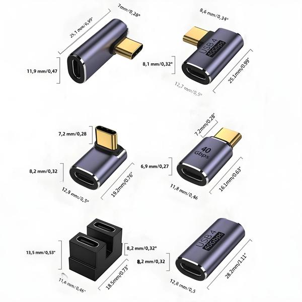 Imagem de Adaptador USB-C 40Gbps - USB4.0, PD 100W, 8K@60Hz