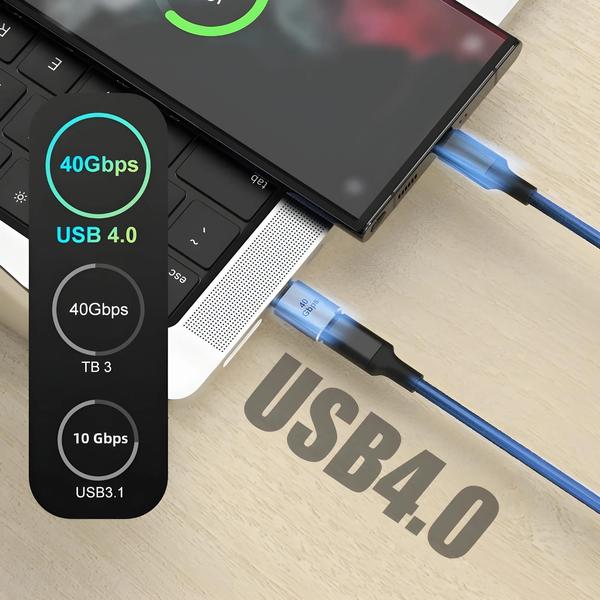 Imagem de Adaptador USB-C 40Gbps - USB4.0, PD 100W, 8K@60Hz