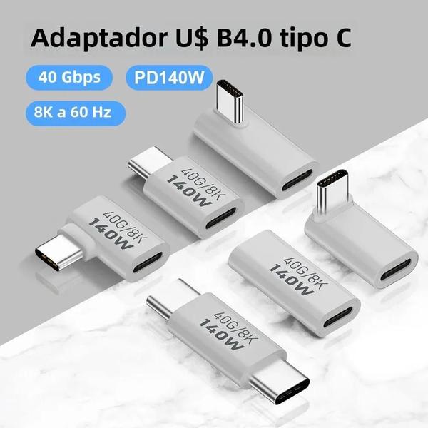 Imagem de Adaptador USB-C (Fêmea) para Thunderbolt 3 (Macho) - 40Gbps, 8K@60Hz