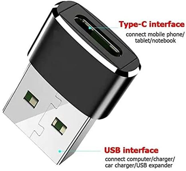 Imagem de Adaptador USB C Fêmea para USB Macho Transmissão Rápida Tipo A