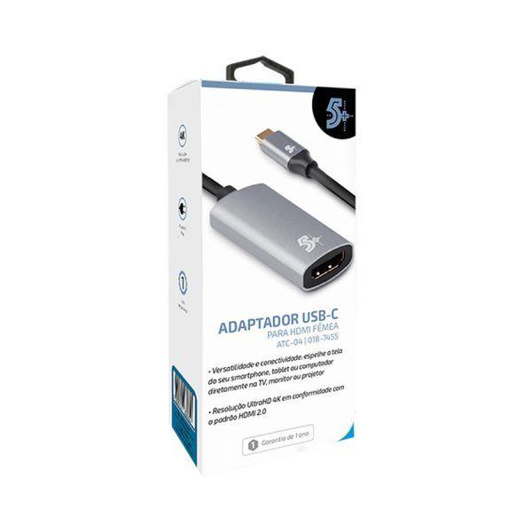 Imagem de Adaptador Usb C - Hdmi 4K 60Hz Fêmea