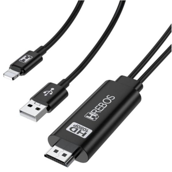 Imagem de Adaptador Usb-c Hdmi  Hdtv Hs-153 iPhone espelhar Lightning