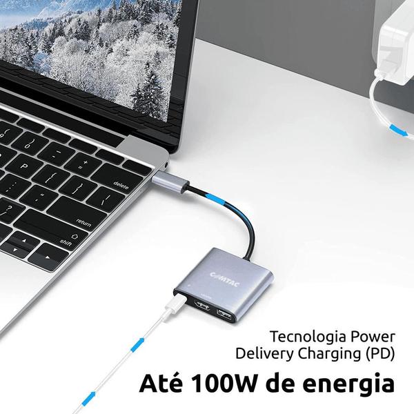 Imagem de Adaptador USB-C P/ AV Digital Multiportas 3 em 1 Comtac 9405