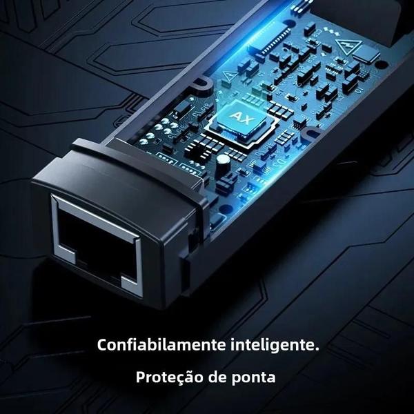 Adaptador USB-C para Ethernet Gigabit RJ45 - 1000/100 Mbps - Alumínio Imagem de Adaptador USB-C para Ethernet Gigabit RJ45 - 1000/100 Mbps - Alumínio