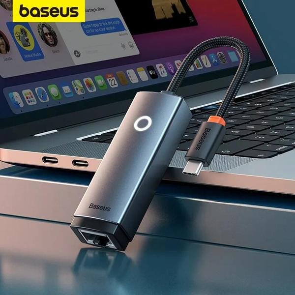 Adaptador USB-C para Ethernet Gigabit RJ45 - 1000/100 Mbps - Alumínio Imagem de Adaptador USB-C para Ethernet Gigabit RJ45 - 1000/100 Mbps - Alumínio