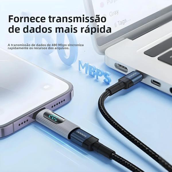 Imagem de Adaptador USB C Para Lightning De Carregamento Rápido 20W PD Toocki OTG Display Converter Para