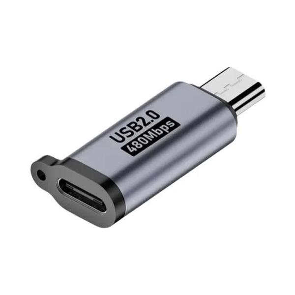 Imagem de Adaptador USB-C para Micro/Mini USB - Conversor para iPhone 14/13, Xiaomi e Samsung