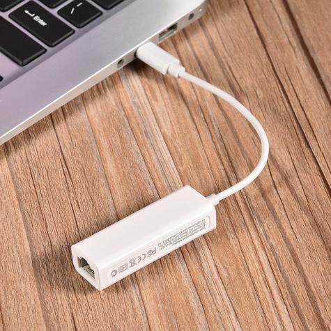 Imagem de Adaptador USB-C Para RJ45 Ethernet Megabit 100Mbps 10/100 - F3