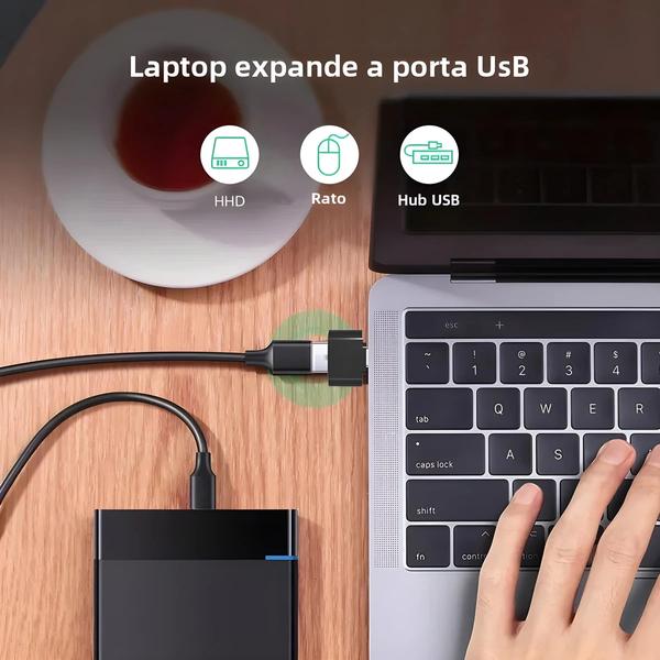 Imagem de Adaptador USB-C para USB 3.0 - Conector OTG para Macbook, iPad Mini 6 e Mais