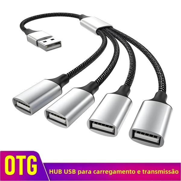 Imagem de Adaptador USB-C para Xiaomi e MacBook - Hub Multiportas com 4 Portas USB e Transmissão Rápida