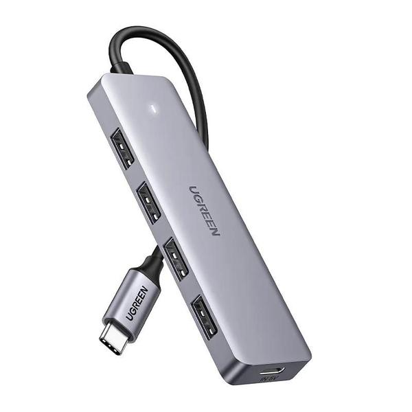 Adaptador USB-C Ugreen 4 Portas USB 3.0 - Compatível com Macbook, iPad Pro e Samsung Galaxy Imagem de Adaptador USB-C Ugreen 4 Portas USB 3.0 - Compatível com Macbook, iPad Pro e Samsung Galaxy