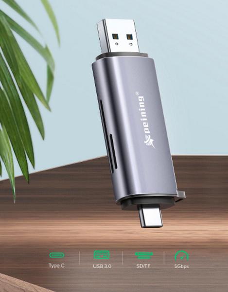 Imagem de Adaptador USB-C/USB-A Para Leitor De Cartão SD/TF