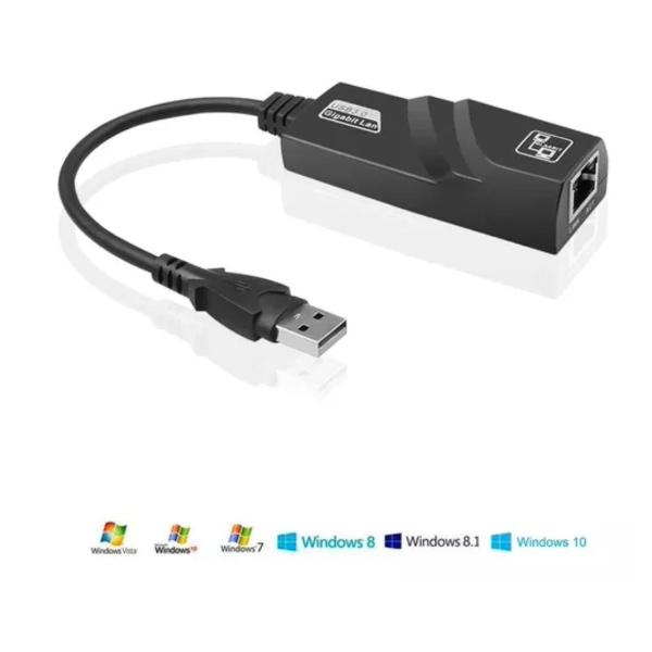 Imagem de Adaptador Usb Lan Rede Giga Ethernet 10/100/1000