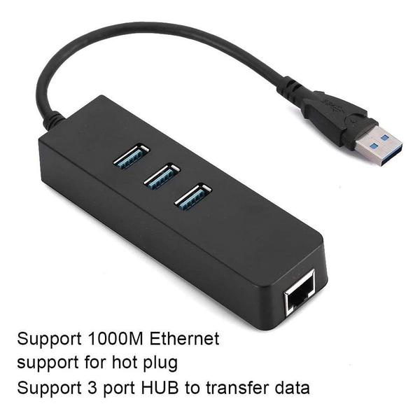 Imagem de Adaptador USB para Ethernet, 10M/100M/1000M USB3.0 para RJ45