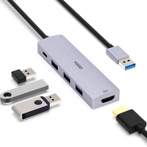 Imagem de Adaptador USB para HDMI com 3 HUB USB3.0 para PC/laptop/celular