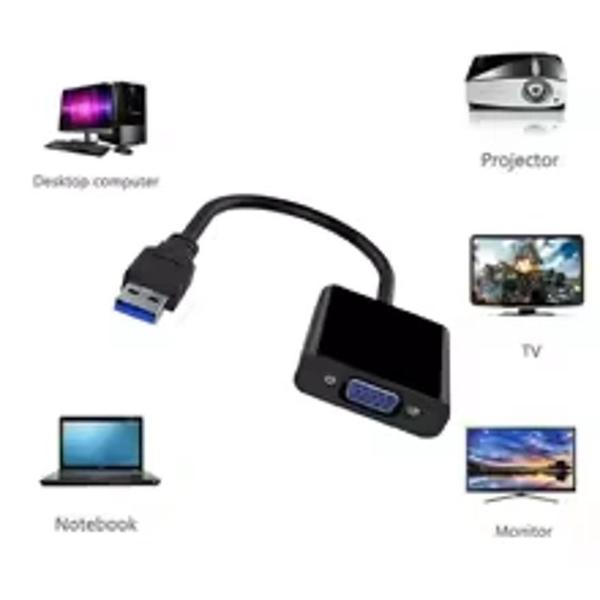 Imagem de Adaptador USB para VGA LE-4143 IT-Blue, Ideal p/ PC