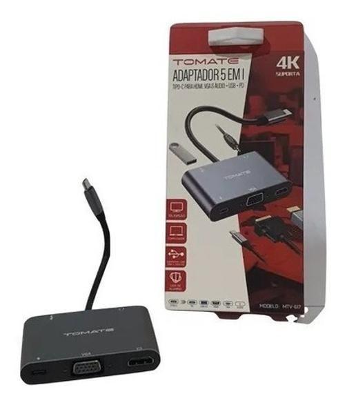 Imagem de Adaptador Usb Tipo C 3.0 X Hdmi Vga Audio 5 Em 1