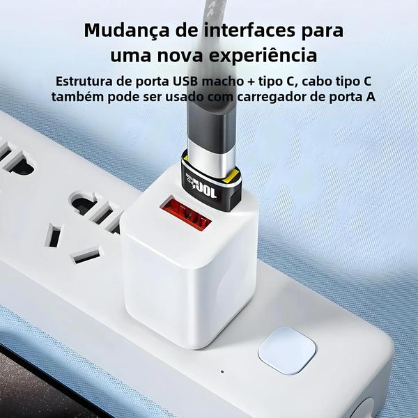 Imagem de Adaptador USB Tipo-C OTG - Carregamento Rápido e Transferência de Dados para Macbook